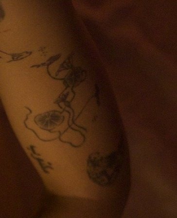 The tattoo on skin