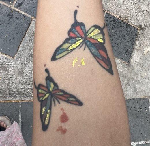 The tattoo on skin