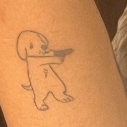 The tattoo on skin