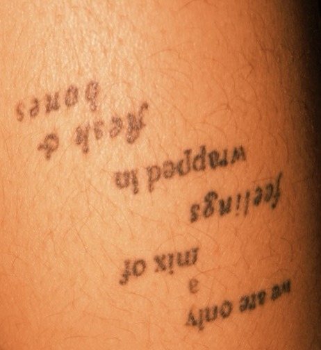 The tattoo on skin